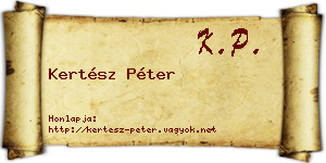 Kertész Péter névjegykártya